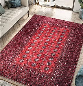 Keen Home Design Machine Washable Area Rugs with Non-slip Backing, Ideal for Hallway, Living Room, Bedroom, Kitchen and Laundry Room, Vintage Moroccan and Low Pile Rug - (8' x 10')