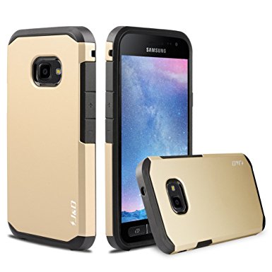 Galaxy Xcover 4 Case, J&D [ArmorBox] [Dual Layer] Hybrid Shock Proof Protective Rugged Case for Samsung Galaxy Xcover 4 (Gold)