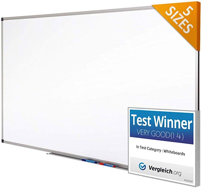 Professional Magnetic Dry Erase Board - White Board | Test Score: Excellent (A/1.3) - 48" x 36"