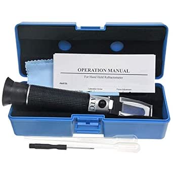 Salinity Refractometer for Seawater, Pool, Aquarium, Fish Tank. Dual Scale: Specific Gravity & Salt Percent, Saltwater Test Kit with Automatic Temperature Compensation