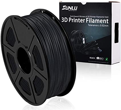 SUNLU PLA Carbon Fiber 3D Printer Filament 1.75 mm, 3D Printing Filament Low Odor Dimensional Accuracy  /- 0.02 mm, 2.2 LBS (1KG), PLA Carbon Fiber