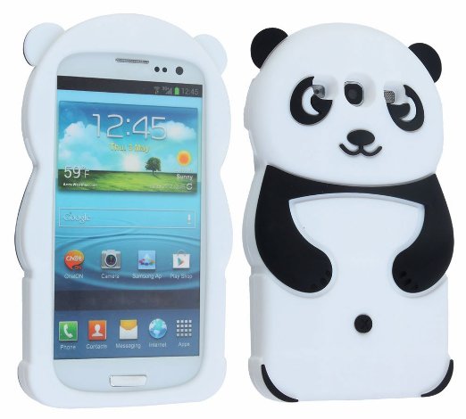 Black Panda Silicone Soft Gel Skin Case Cover For Samsung Galaxy S3 i9300 (AT&T, T-Mobile, Sprint, Verizon)