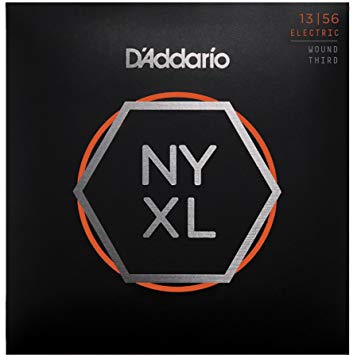 D’Addario NYXL1356W Nickel Plated Electric Guitar Strings,Medium Wound 3rd,13-56 – High Carbon Steel Alloy for Unprecedented Strength – Ideal Combination of Playability and Electric Tone