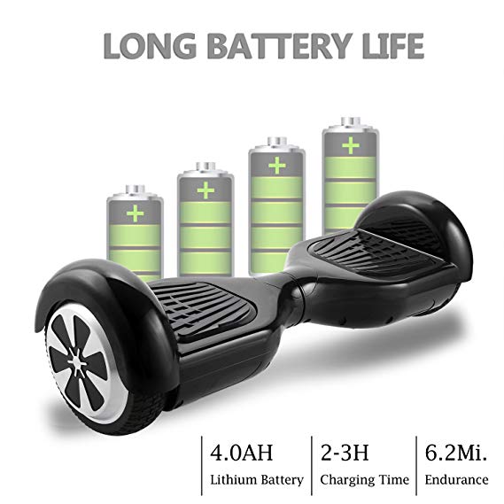 COOCHEER Electric Hoverboard UL2272 Certified Two-wheel Self Balancing Scooter Smart Hover boards with LED Lights and 6.5" Wheels(Best Gifts for Kids/Spring Outdoor Choices)