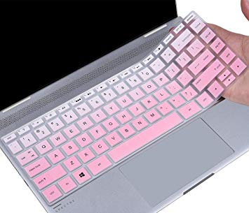 Keyboard Cover for 2019 2018 2017 Release 13.3" HP Spectre x360 2-in-1 13t Laptop 13-ac 13-w 13-ae 13-ap Series, HP Spectre x360 13.3 Keyboard Protector Skin, Ombre Pink