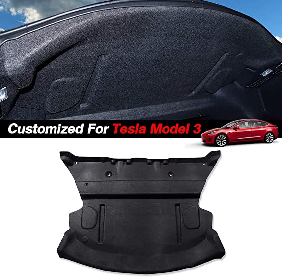Mixsuper Customized for Tesla Model 3 Car Rear Trunk Soundproof Cotton Mat SoundProof Protective Pad