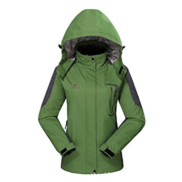 Waterproof Hooded Jacket Women - Diamond Candy Casual Jackets Windproof Womens Softshell Outdoor Raincoat for Hiking Travel