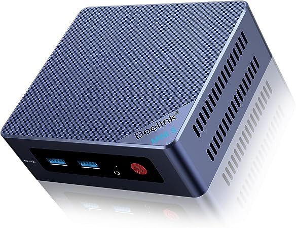 Beelink Mini PC, Mini S12 Pro Intel 12th N100(Up to 3.4GHz), 16GB DDR4 RAM 500GB PCIe SSD, Mini Desktop Computer Support 4K@60HZ Dual HDMI Display/WiFi6/BT5.2/USB3.2/1000M LAN/WOL