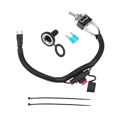 uxcell 1 Set 37.5cm 14.76" Universal Automotive Switched Fuse Bypass Kit Fuse Bypass Switch