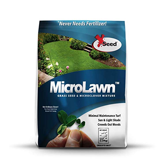 X-Seed 440AS0135UCT-5 MicroLawn Grass & Micro-Clover Mixture, 5, White