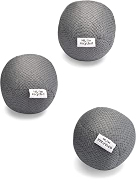 Full Circle Loads of Fun Anti-Static Dryer, Set of 3 – Quiet, Scent-Free and Hypoallergenic Reusable Fabric Softener Laundry Balls – Non Toxic and Vegan, Gray 3 Count