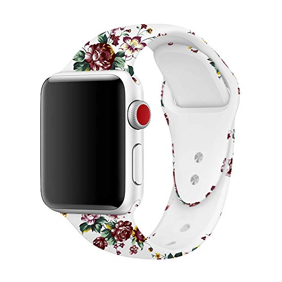 tovelo Compatible Apple Watch Series 4 40mm 44mm Series 3 38mm 42mm, Stunning Original Designs for Women Men in Quality Silicone, Pattern Printed Fashion Band Compatible Apple Watch Series 4/3/2/1