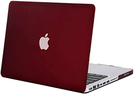 MOSISO Plastic Hard Shell Case Cover Only Compatible with Old Version MacBook Pro 13 Inch (Model: A1278, with CD-ROM), Release Early 2012/2011/2010/2009/2008, Marsala Red