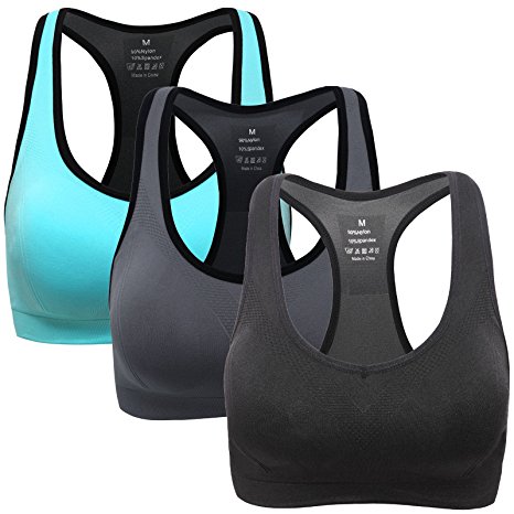 Mirity Women Racerback Sports Bras - High Impact Workout Gym Activewear Bra