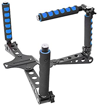 IVATION Pro Steady DSLR Rig System with Shoulder Mount For Video Stabilization For DV Cameras/Camcorders - Compact & Travel Size
