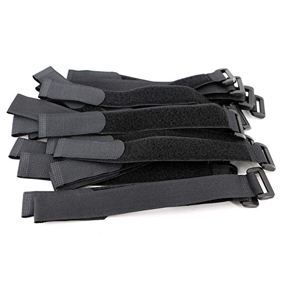 Pasow Adjustable Cable Ties Organizer Fastener with Plastic buckle (12Inch 25Pcs)