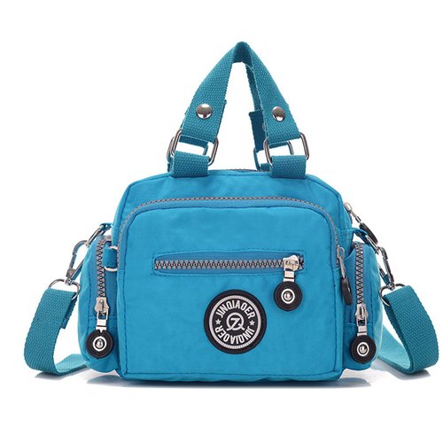 Tiny Chou Mini Solid Color Water Resistant Nylon Handbag Cross Body Shoulder Bag for Women & Girls