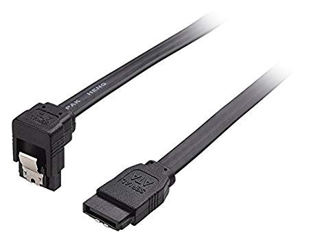 Rosewill SATA Cable 90 Degree Right Angle SATA III 6.0 Gbps, SATA Cable 12 Inches, SATA 3 Cable - 12 Inches, Black