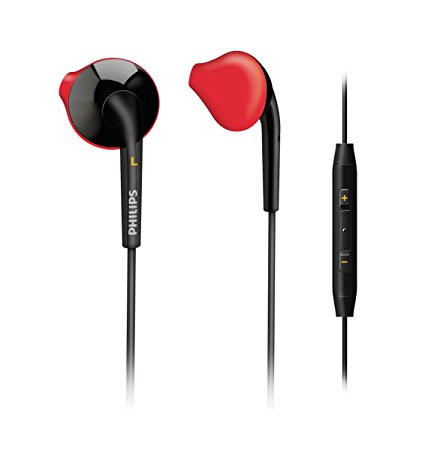 Philips ActionFit SHQ1017/28 Sports In-Ear Headset (Black/Red) (Discontinued by Manufacturer)