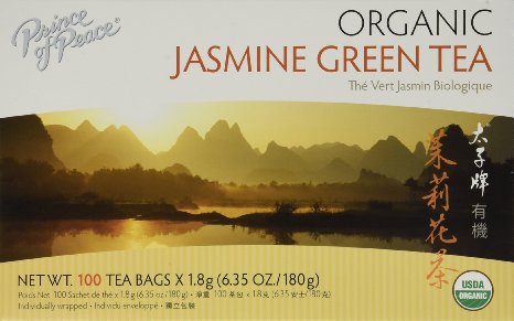 Prince of Peace Organic Green Tea Jasmine, 100 Count
