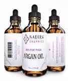 Nadira Organics Virgin Argan Oil for Skin Face Hair and Nails 4 fl oz