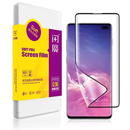 SMARTDEVIL Screen Protector for Samsung Galaxy S10 Plus, Flexible [Case Friendly] [Bubble Free] [No Lifted Edges] HD Clear Elastic TPU Film,3D Full Coverage Screen Protector for Galaxy S10 Plus