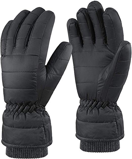 Andake 90% Duck Down Mittens Gloves For Men -20℉ Cold Weather Warm Winter Snow Gloves For Walking Jogging Work Outdoor