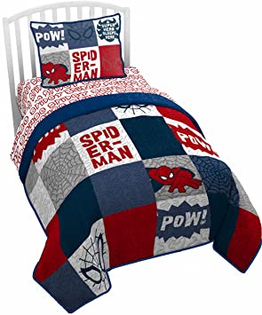 Jay Franco Marvel Spiderman Spidey Sense Full/Queen Quilt & Sham Set (Official Marvel Product)