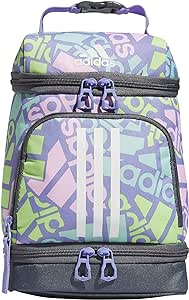 adidas Excel 2 Insulated Lunch Bag, Adi Multi Collage Light Purple/Onix Grey, One Size