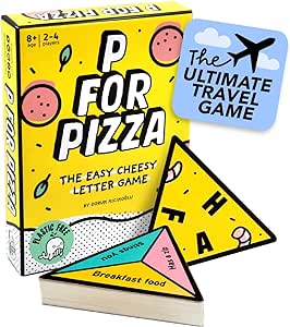 P for Pizza Board Game: Build a Giant Pizza Before Anyone Else Family Travel Game Great for Adults and Kids | Perfect for Holidays and Camping