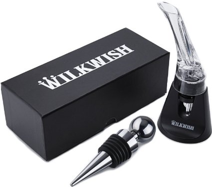 Wilkwish Premium Red Wine Aerator - Breather Excellent for Whiskey, Red Wine - Bar Equipment