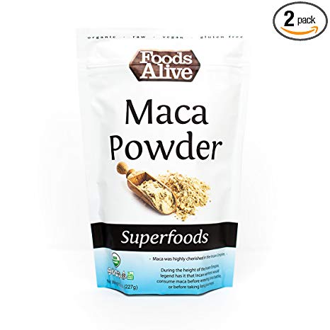 Foods Alive Organic Maca Powder, 8-Ounce Bags (Pack of 2)