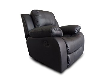 Bonded Leather Recliner Chair - Overstuffed