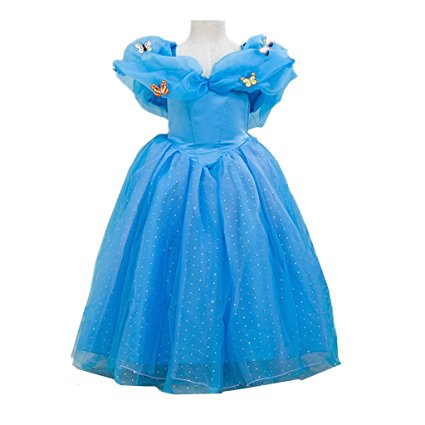 DreamHigh Cosplay Cinderella Butterfly Party Girls Costume Dress 2-10 Years