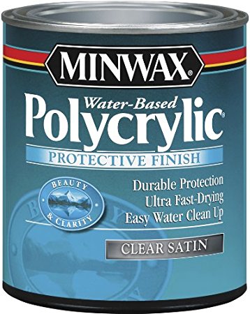 Minwax 63333444 Polycrylic Protective Finish Water Based, quart, Satin