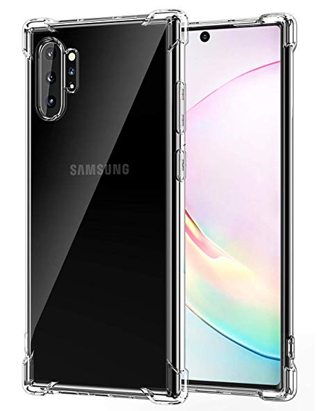 for Samsung Galaxy Note 10 Plus Case, for Samsung Galaxy Note 10 Plus 5G Case, Matone Crystal Clear Slim Soft TPU Cover Case with Reinforced Corner Bumpers for Galaxy Note 10 /Note 10  5G (2019)