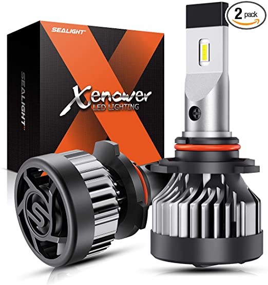 SEALIGHT Xenower X2 9005 LED Headlight Bulbs 2020, HB3 LED Bulb with 300% Brightness, Plug-and-Play, 6000K Bright White High Beam, 50,000+ Hour Lifespan