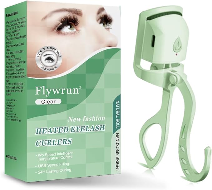 Heated Eyelash Curlers - Fast Heat up Within 5s - 24 Hours Long Lasting - Rechargeable Electric Eyelash Curler - Temperature Control - Safe Anti-Burn Lash Curler - Quick Natural Curling Eye Lashes