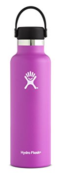 Hydro Flask Double Wall Vacuum Insulated Stainless Steel Leak Proof Sports Water Bottle, Standard Mouth with BPA Free Flex Cap