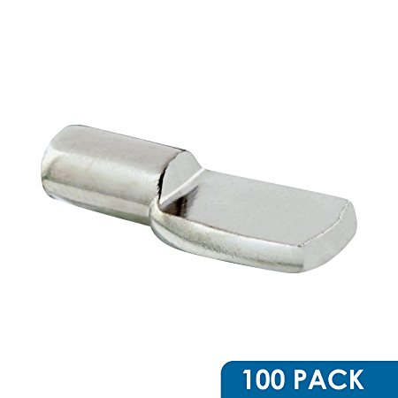 Rok Hardware 5mm Shelf Pins / Pegs, Flat Spoon Style, Nickel (100 Pack)