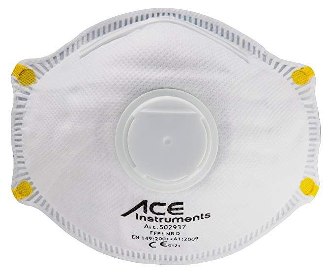 ACE 10 pcs. FFP1 Dust Masks, Protection Against Particles, Smoke, Aerosols and Dust, EN149 - Dust Mask Respirator/Respiratory Protection…