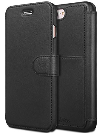 Taken Iphone 7 8 Plus Leather Case - Ultra Slim ID Credit Card Slot Pu Wallet Case for Iphone 7 Plus 5.5 inch(Black)
