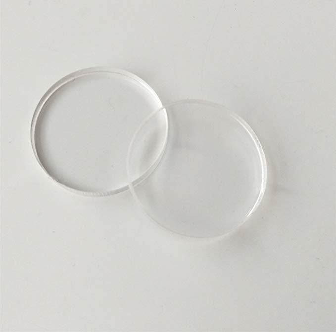 MEYA Set of 20pcs Clear Acrylic Discs, Plexiglass Laser Cut Round Circle 1/8" (Dia 1.0")