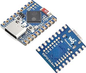 ESP32-S3 Mini Development Board, Based on ESP32-S3FH4R2 Dual-Core Processor, 240MHz Running Frequency, Support 2.4GHz Wi-Fi (802.11 b/g/n) and Bluetooth Onboard Type-C USB, Multi-Function GPIO Pins