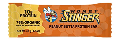 Honey Stinger Protein Bar, Peanut Butta, Sports Nutrition, 1.5 Ounce (Pack of 15)