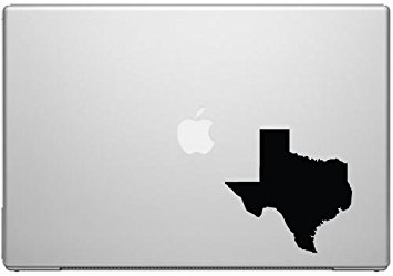 Texas Lone Star State Longhorn Pride Decal Sticker - Black 5" Vinyl Decal for Cars, Macbooks, and Other Laptops