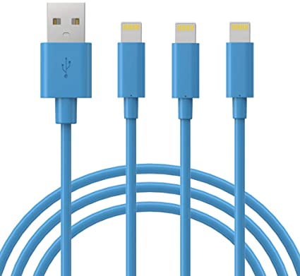 Marchpower iPhone Charger Cable - MFi Certified Lightning Cable - 3Pack 3FT Fast Charging iPhone USB Cable Compatible iPhone Xs Max X 8Plus 7Plus 6S Plus 6 5S iPad Pro Air iPod and More - Blue