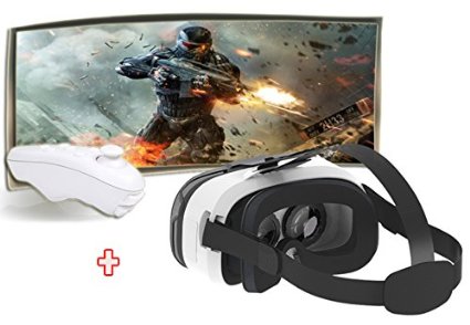 InewVision Virtual Reality 3D Glasses with Bluetooth Remote Controller Virtual Glasses (VR headset With Remote)