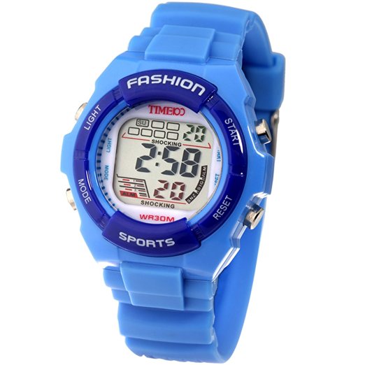 Time100 Kids' Digital Timing Multifunctional Blue Strap Sport Electronic Watch#W40011L.01A