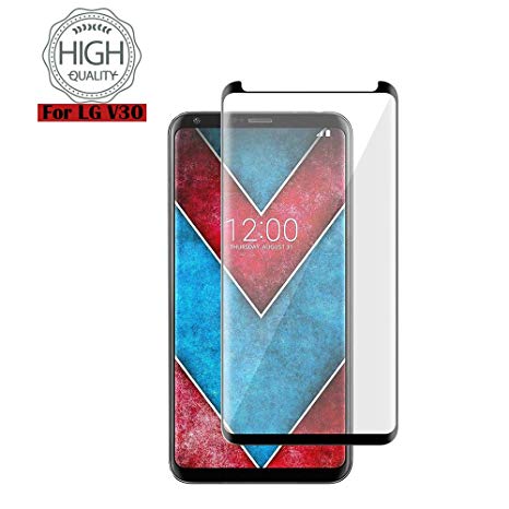 LG V30 Screen Protector [Case Friendly], Cavalrywolf Premium 9H Tempered Glass 3D Curved/Bubble Free/Scratch Resistant/Ultra Clear Tempered Glass Screen Protector for LG V30